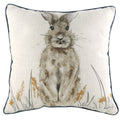 Evans Lichfield Oakwood Hare Watercolour Print Piped Edge Cushion Cover, Multi, 43 x 43 Cm