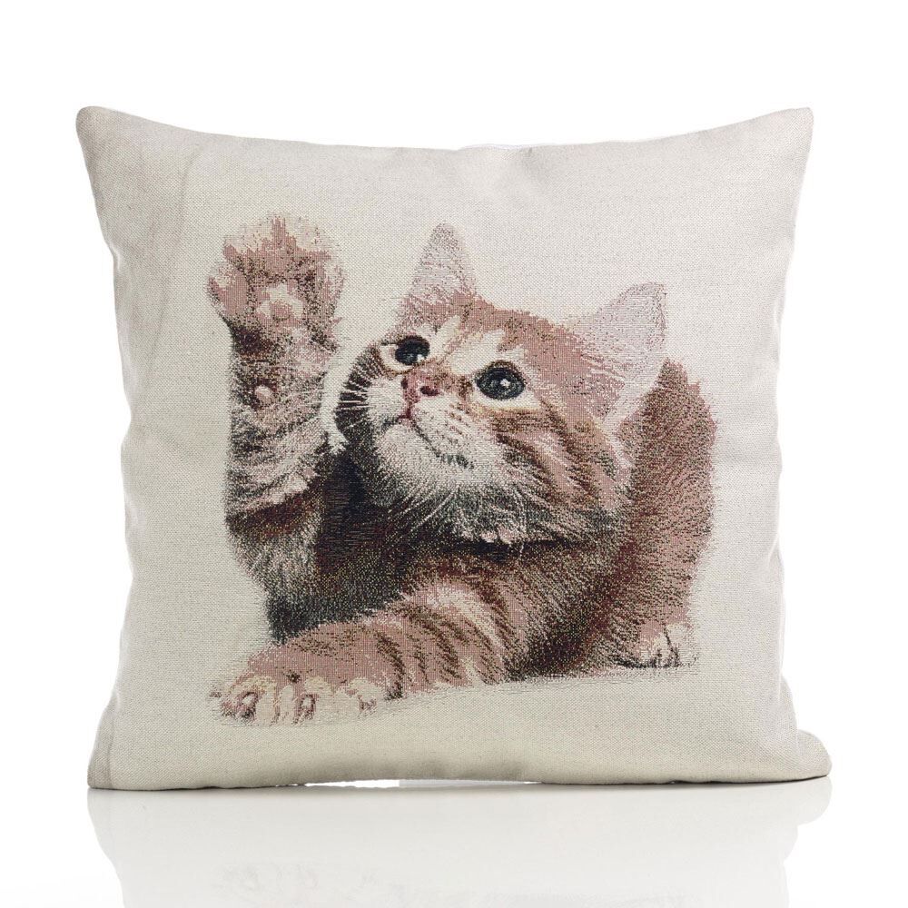 Alan Symonds Kitten Woven Tapestry Cushion Cover, Multi, 45 x 45 Cm