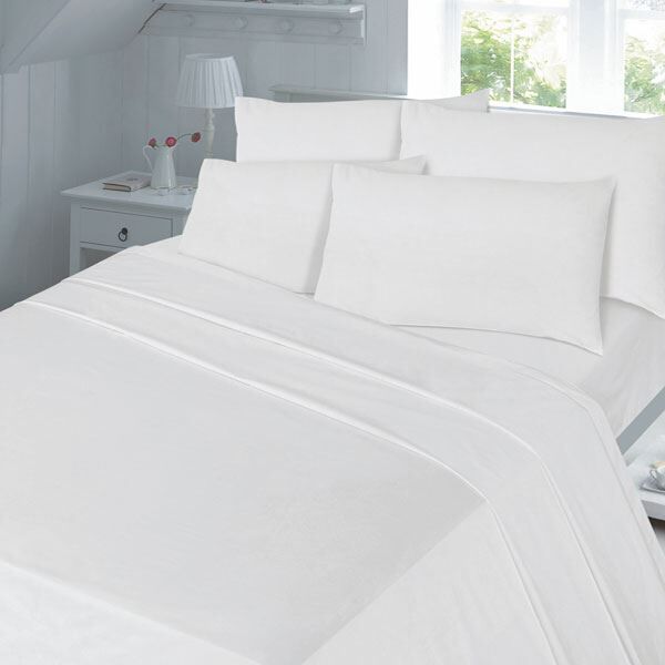 Night Zone Plain Dyed 100% Brushed Cotton Flannelette Sheet Set