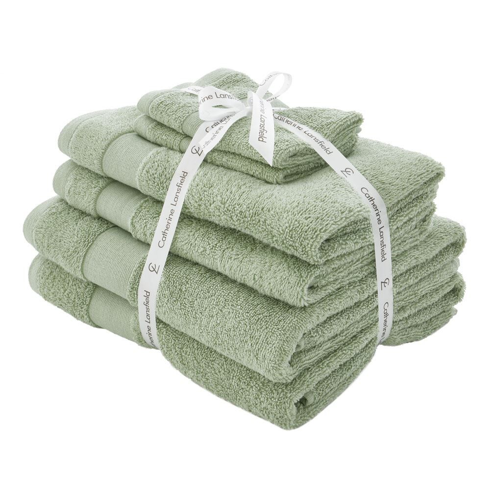 Catherine Lansfield Anti-Bacterial 100% Cotton 6 Piece Towel Bale