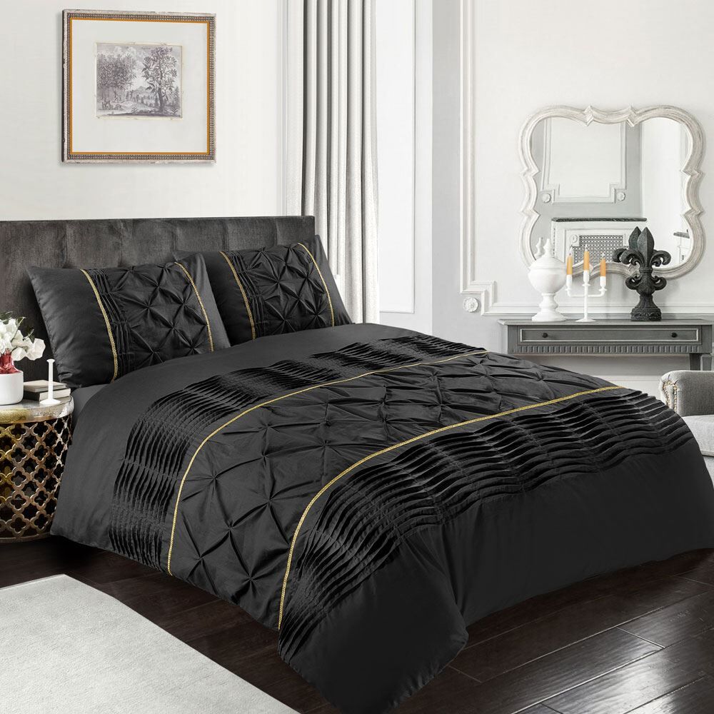 Night Zone Eleanor Pintuck Duvet Cover Set