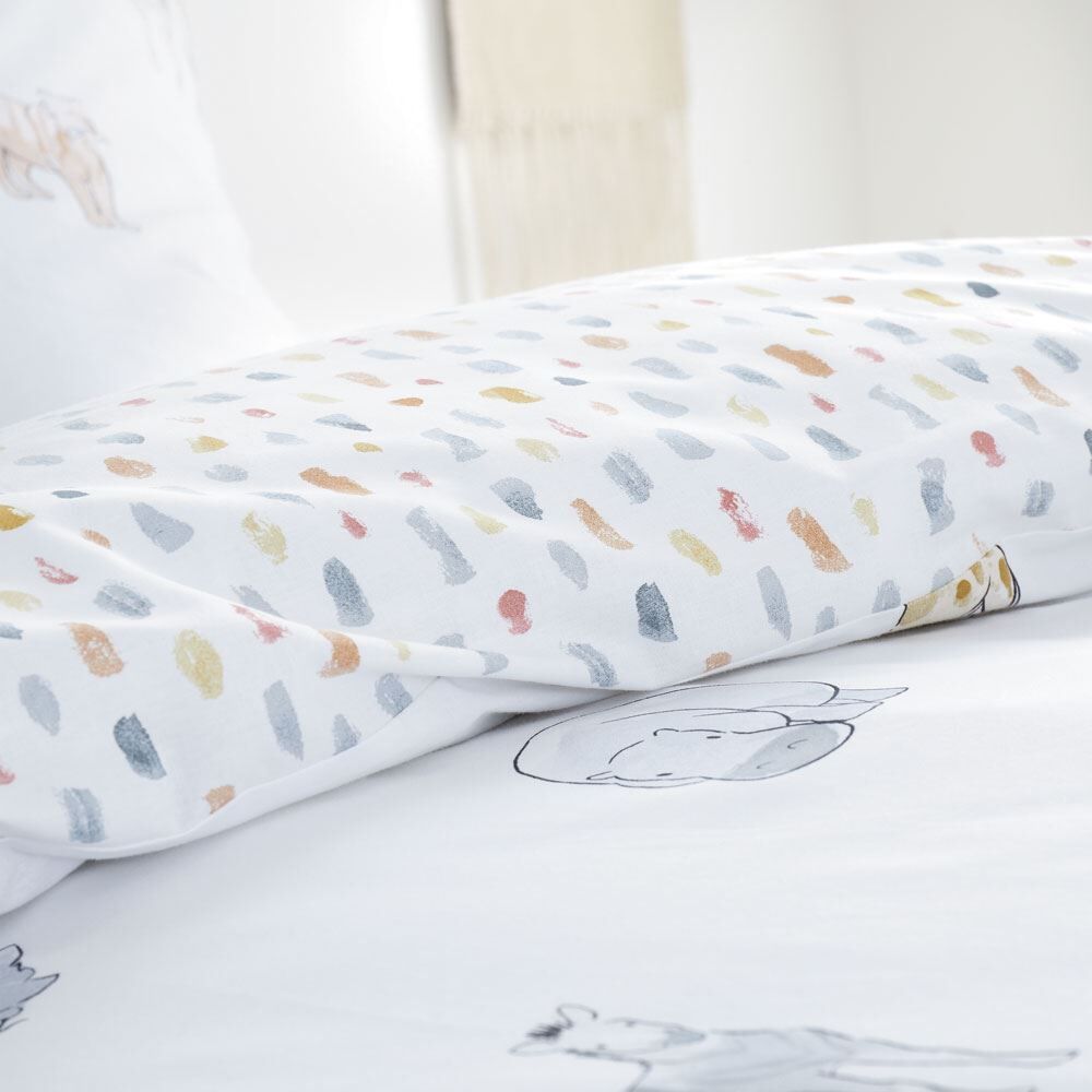Bianca Kids Zoo Animals 100% Cotton Reversible Duvet Cover Set