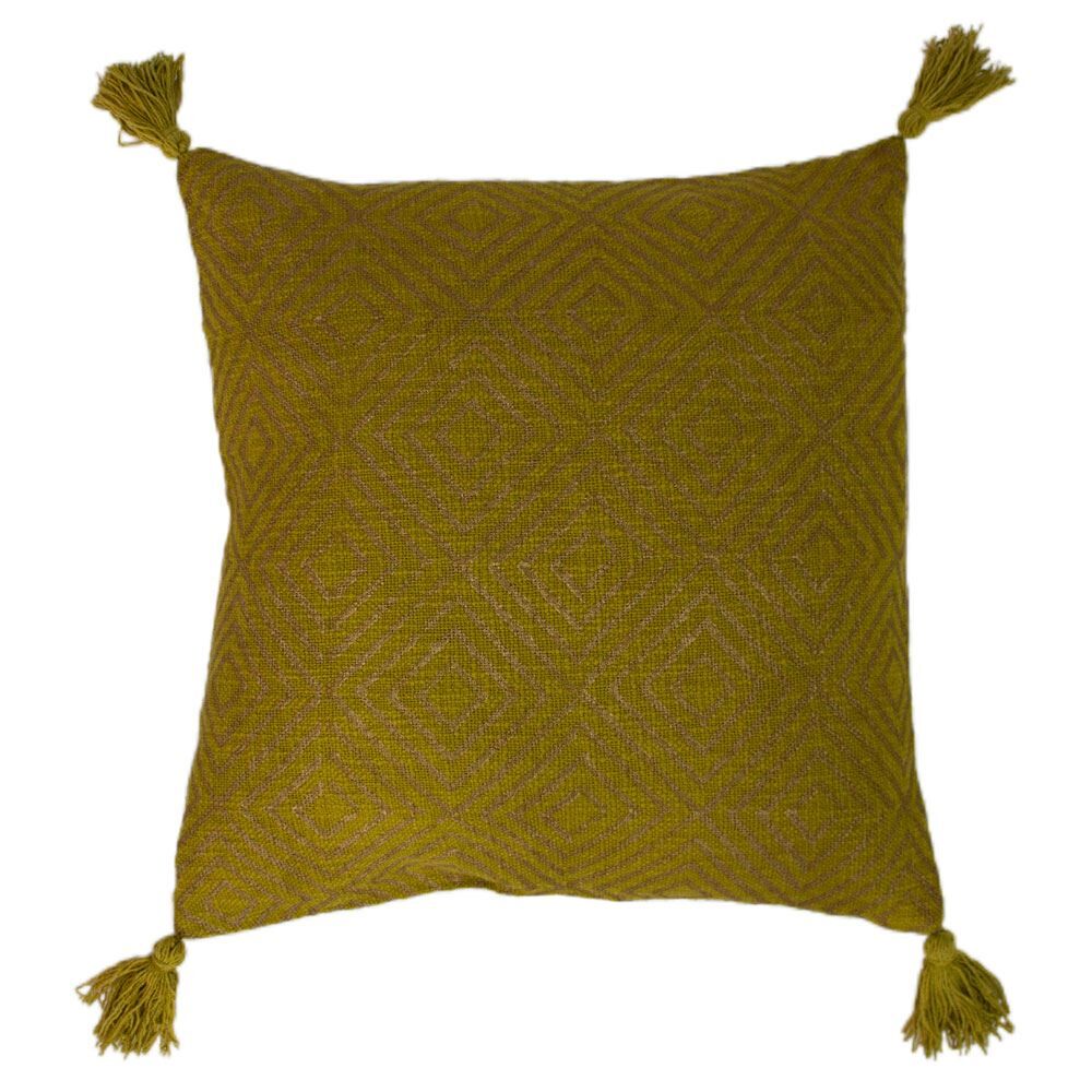 Riva Home Adelia Art Deco Geometric 100% Cotton Cushion Cover, Metallic/Ochre, 50 x 50 Cm