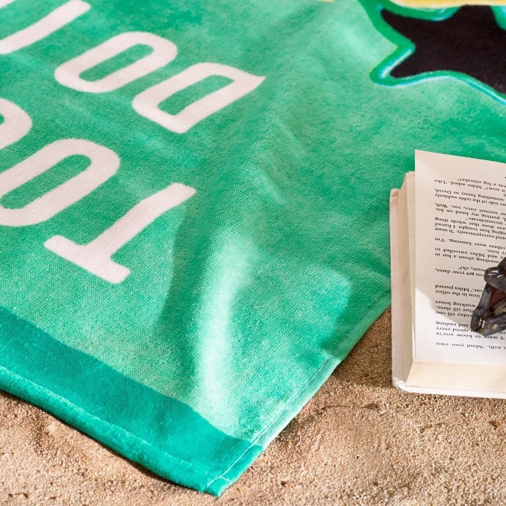 Catherine Lansfield Toucan Do It 100% Cotton Beach Towel, Green