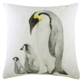 Evans Lichfield Penguin Family Watercolour Print Cushion Cover, Multi, 43 x 43 Cm