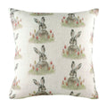Evans Lichfield Hedgerow Hare Multi Print Cushion Cover, White, 43 x 43 Cm