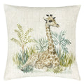 Evans Lichfield Kenya Giraffe Print Cushion Cover, Multi, 43 x 43 Cm