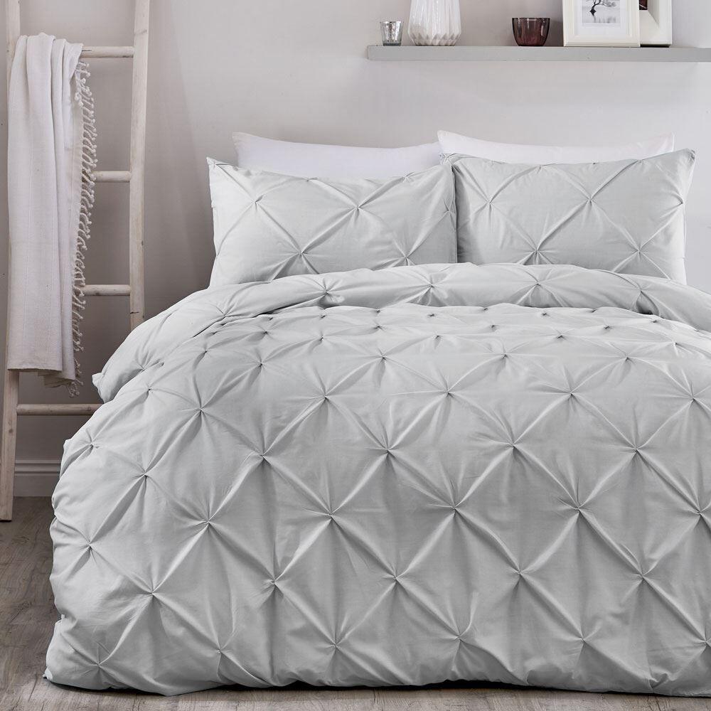 Serene Lara Ruched Easy Care Duvet Cover Set