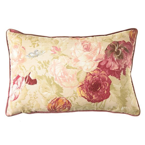 Scatter Box Vermeer Floral Feather Filled Cushion, Mulberry, 40 x 60 Cm