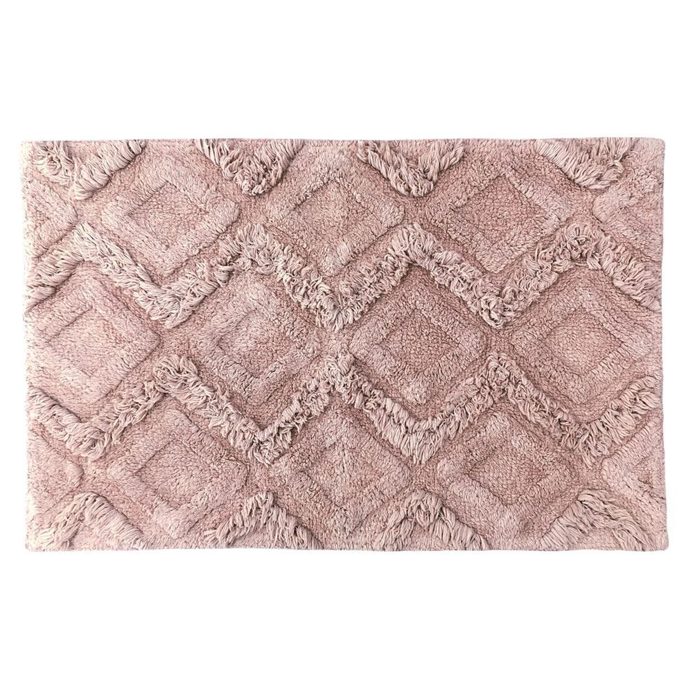 The Linen Yard Diamond Tufted 100% Cotton Bath Mat