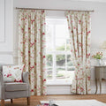 Fusion Jeannie Floral Pencil Pleat Lined Curtains