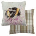 Evans Lichfield Watercolour Bee Print Piped Edge Cushion Cover, Multi, 43 x 43 Cm