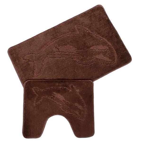 Night Zone Dolphin Nonslip Bath Mat & Pedestal Mat Set
