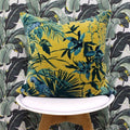 Riva Paoletti Amazon Jungle Faux Velvet Cushion Cover, Teal, 55 x 55 Cm