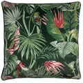 Furn Amazon Creatures Piped Edge Velvet Cushion Cover, Jade, 50 x 50 Cm