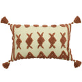 Furn Esme Tufted Textured 100% Cotton Tasselled Cushion Cover