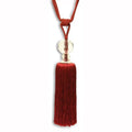 Paoletti Waldorf Crystal Curtain Tie Back, Burgundy