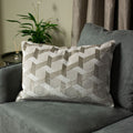 Paoletti Delano Geometric Jacquard Velvet Cushion Cover