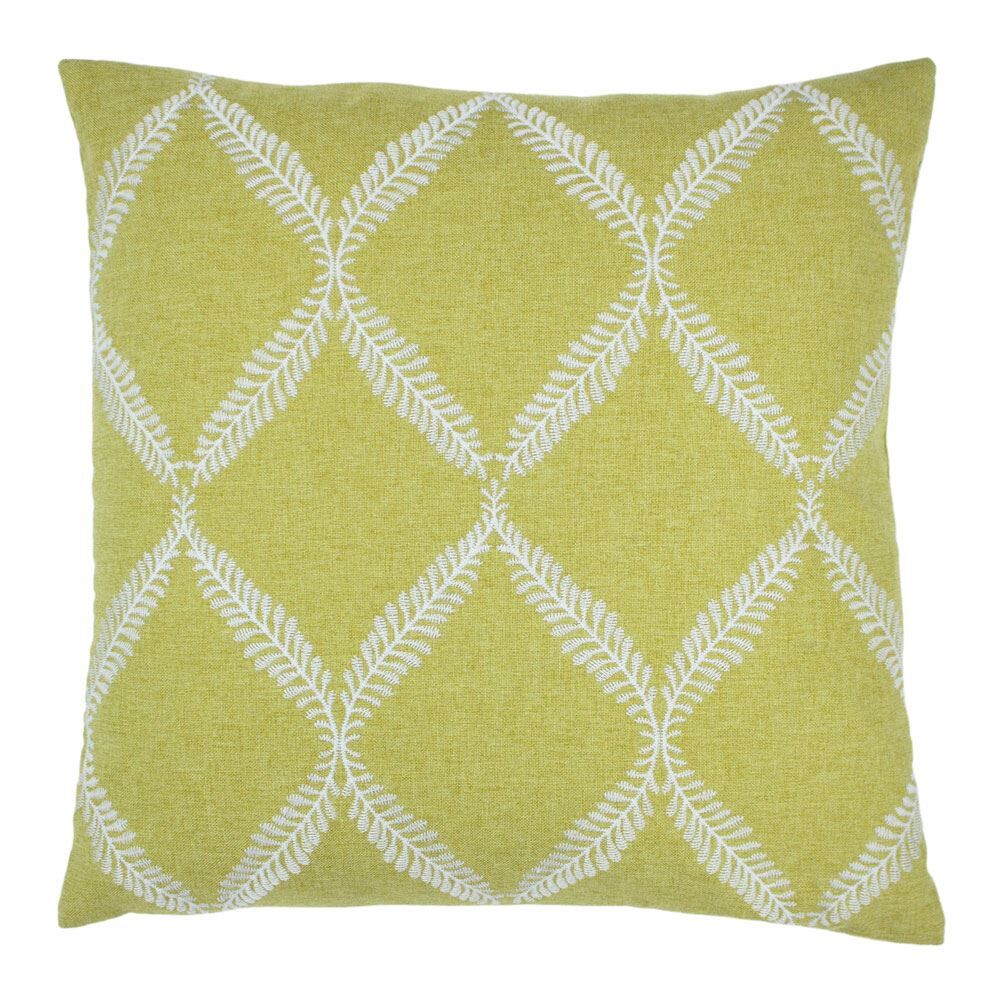 Paoletti Olivia Lattice Embroidered Piped Cushion Cover