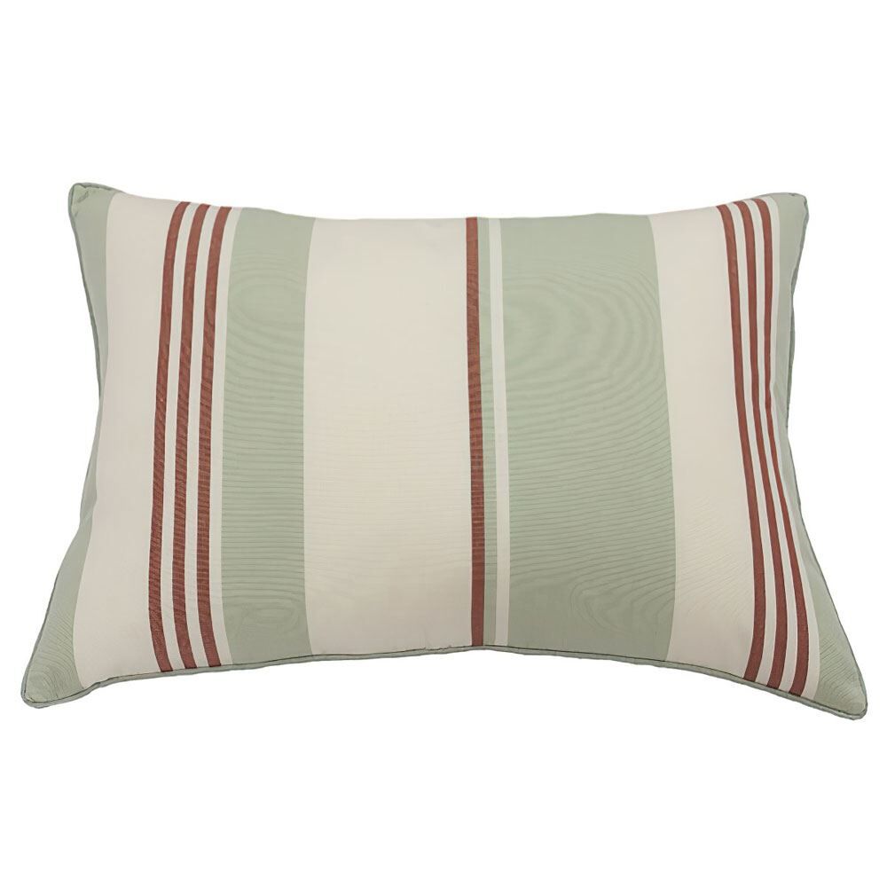 Scatter Box Bantry Stripe Piped Feather Filled Cushion, Duck Egg, 40 x 60 Cm