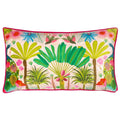 Kate Merritt Tropical Peacock Print Piped Edge Cushion Cover, Multi, 40 x 60 Cm