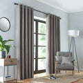 Fusion Prado Geometric Woven Jacquard Eyelet Lined Curtains