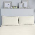 Fusion 100% Brushed Cotton Flannelette Housewife Pillowcases, Cream, Pair