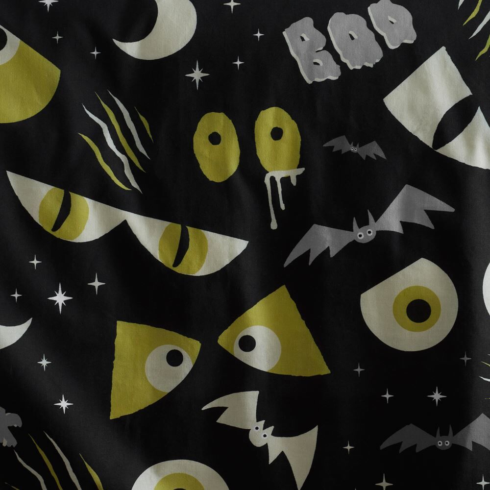Bedlam Halloween Trick Or Treat Glow In The Dark Duvet Cover Set
