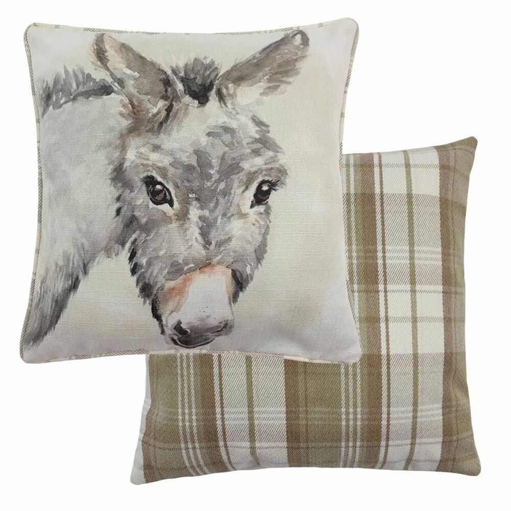 Evans Lichfield Donkey Watercolour Print Cushion Cover, Multi, 43 x 43 Cm