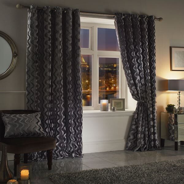 Emma Barclay Moda Katie Wave Eyelet Lined Curtains