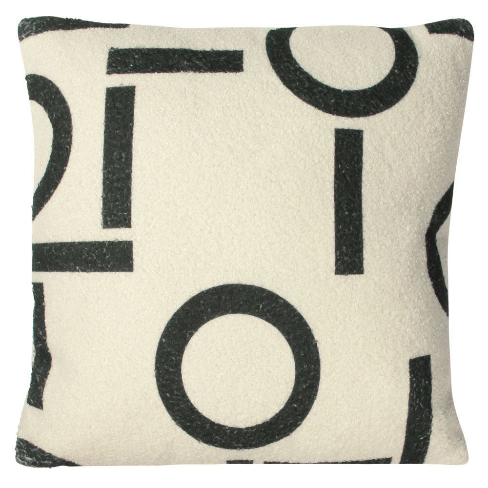 Furn Shearling Circa Geometric Sheared Fleece Cushion Cover