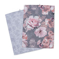 Catherine Lansfield Dramatic Floral 100% Cotton Tea Towel, Grey, 2 Pack