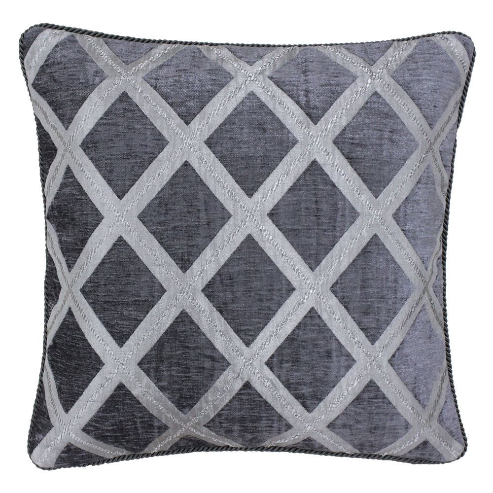 Riva Paoletti Hermes Geometric Diamond Chenille Cushion Cover