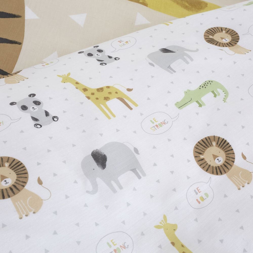 Catherine Lansfield Roarsome Animals Print Easy Care Reversible Duvet Cover Set