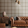 Catherine Lansfield Kelso Check Contemporary Wallpaper