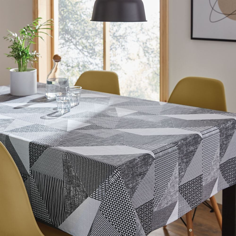 Catherine Lansfield Larsson Geo 100% Cotton Tablecloth