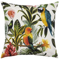 Evans Lichfield Parrots Botanical Outdoor Cushion Cover, Multi/Teal, 43 x 43 Cm