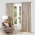 Scatter Box Leon Striped Woven Jacquard Lined Eyelet Curtains