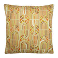 Furn Retro Rainbow Art Deco Geometric Print Cushion Cover, Multi, 43 x 43 Cm