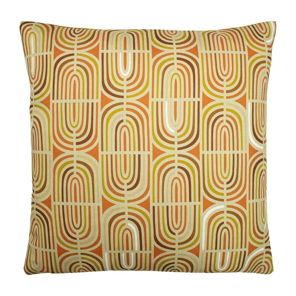 Furn Retro Rainbow Art Deco Geometric Print Cushion Cover, Multi, 43 x 43 Cm