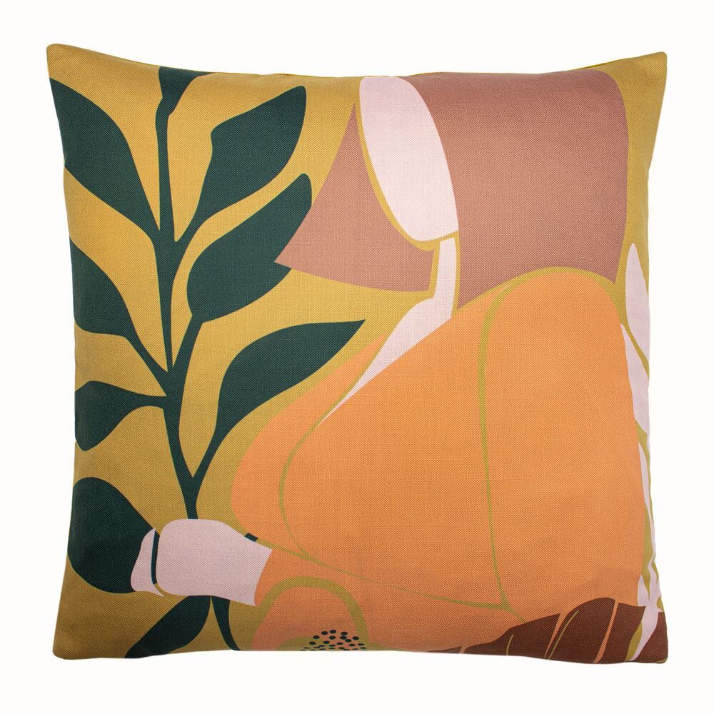 Furn Alma Scandi Botanical Print Cushion Cover, Multi, 50 x 50 Cm