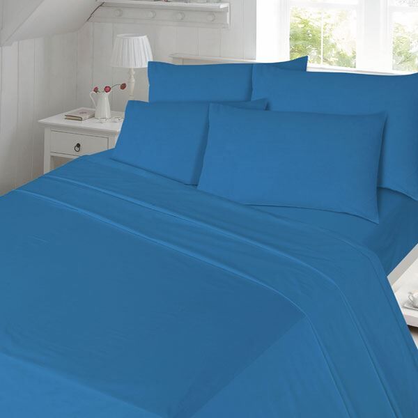 Night Zone Plain Dyed 100% Brushed Cotton Flannelette Sheet Set