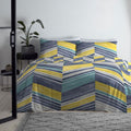 Fusion Branton Watercolour Chevron Print Easy Care Reversible Duvet Cover Set