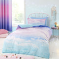 Catherine Lansfield Ombre Rainbow Clouds Reversible Easy Care Duvet Cover Set