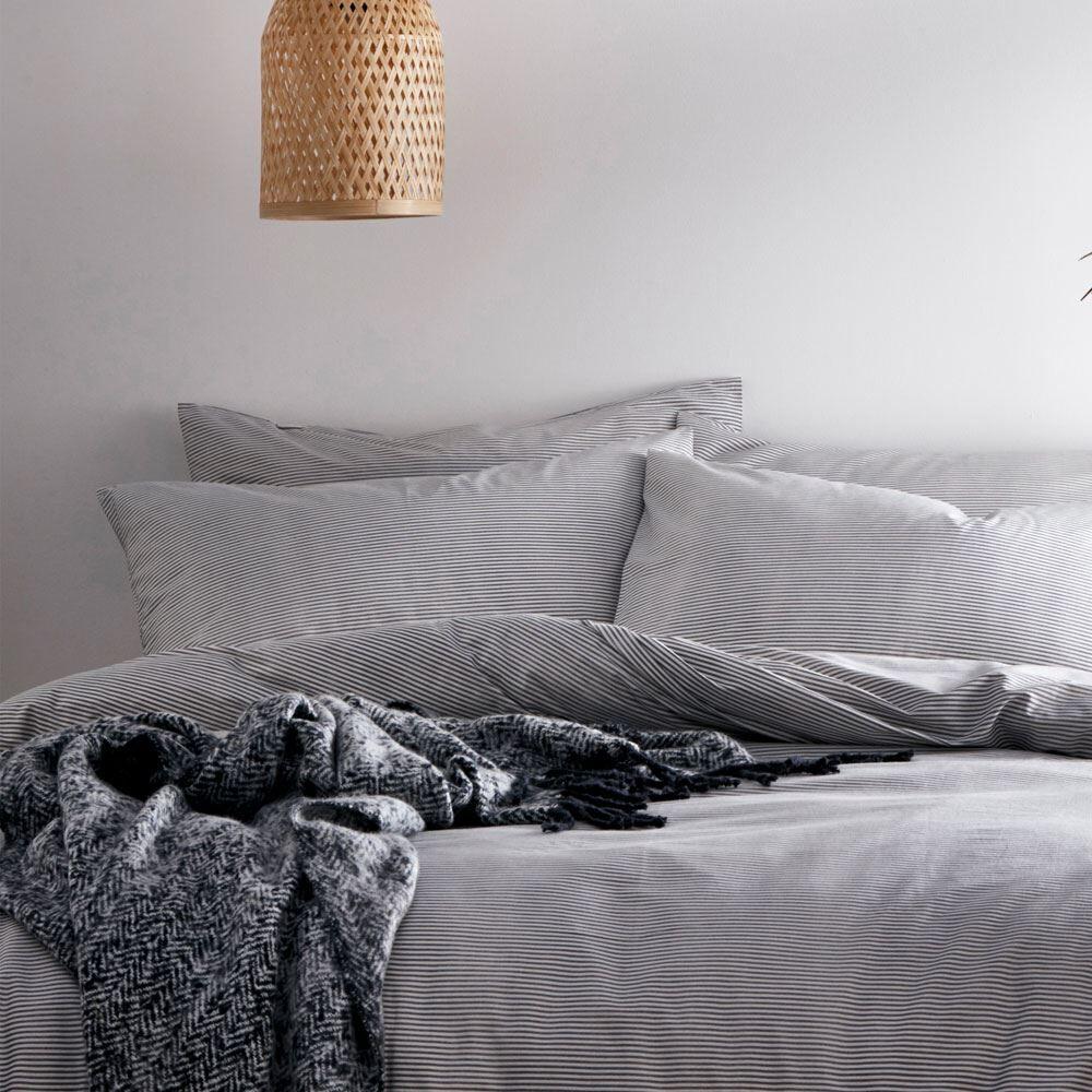 The Linen Yard Holbury Stripe 100% Cotton Duvet Cover Set