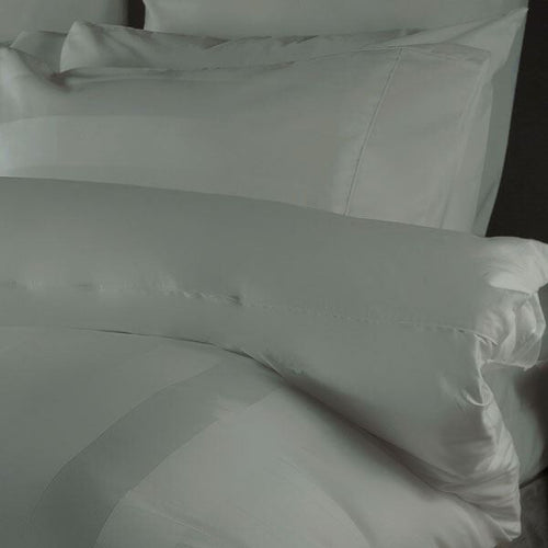 Belledorm Hotel Suite Central Park Stripe 240 Thread Count 100% Cotton Duvet Cover Set, Platinum, Double