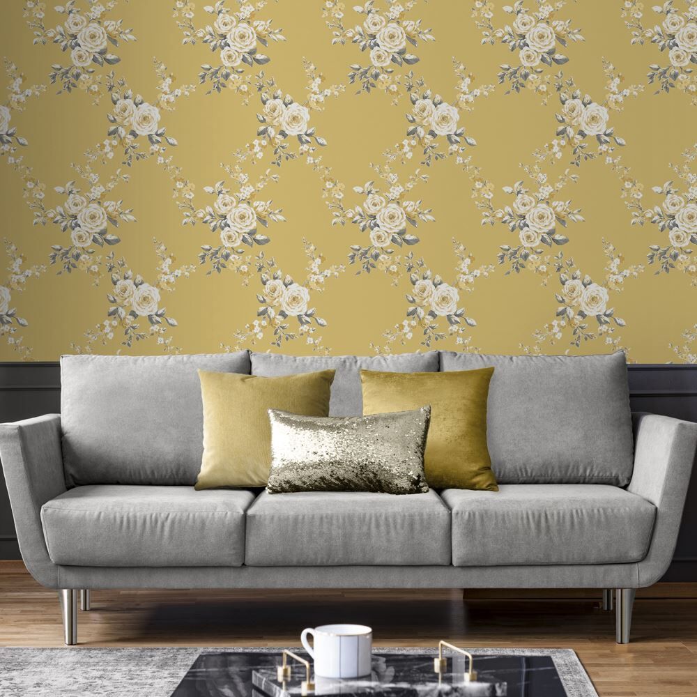 Catherine Lansfield Home Canterbury Floral Wallpaper