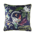 Evans Lichfield Jungle Lemur Print Faux Velvet Cushion Cover, Blue, 43 x 43 Cm