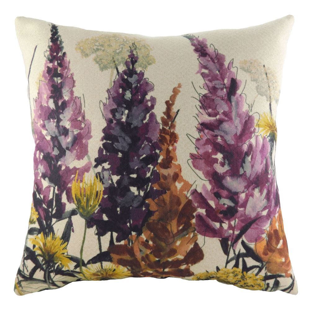 Evans Lichfield Elwood Snapdragon Watercolour Print Cushion Cover, Multi, 43 x 43 Cm