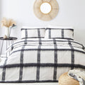 The Linen Yard Mohair Check 100% Brushed Cotton Duvet Cover Set